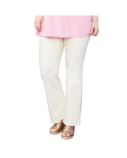 June + Vie Pink June + Vie Plus Size June + Vie Curvie Fit Bootcut Jeans