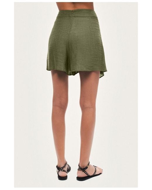 Nocturne Green Wrap Mini Skirt