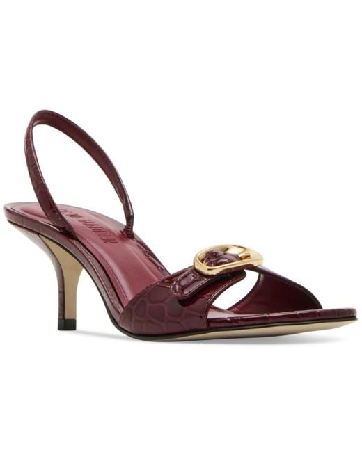 Steve Madden Henrietta Kitten-heel Dress Sandals in Brown | Lyst