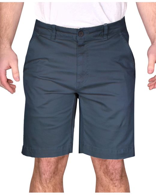 Vintage 1946 Blue Flat Front Stretch Comfort 9" Shorts for men