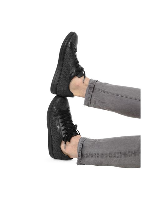 Michael Kors Black Keating Mini Logo Fashion Sneakers for men