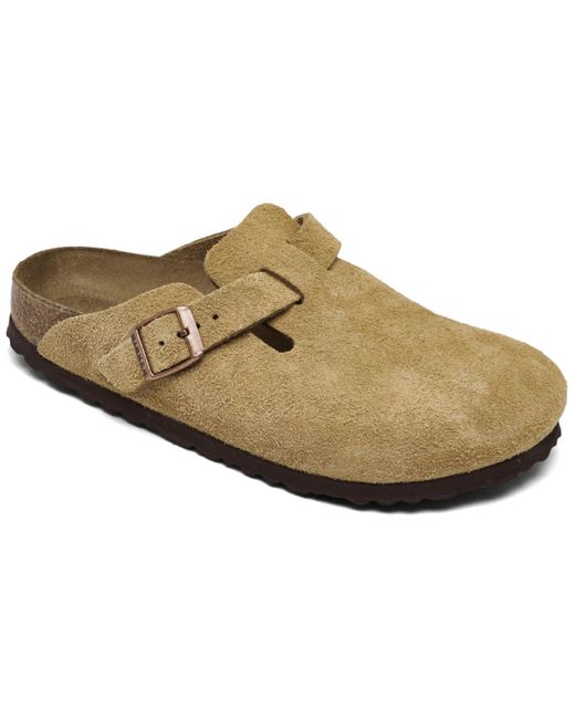Birkenstock Brown Boston Suede Leather Clogs From Finish Line