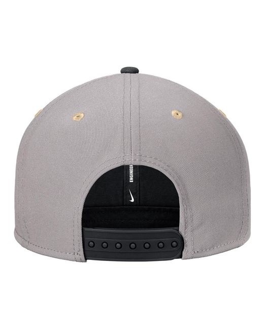 Nike Black Purdue Boilermakers Vintage Patch Snapback Hat for men
