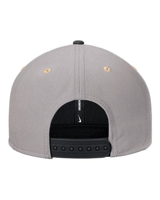 Nike Black Vanderbilt Commodores Vintage Patch Snapback Hat for men