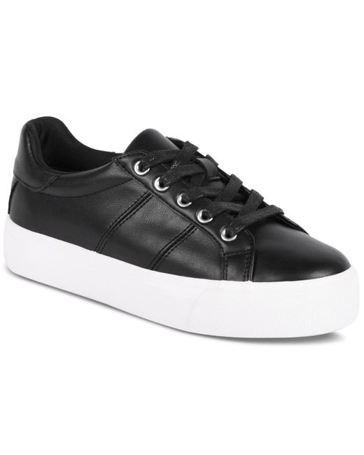 Dolce Vita Black Vent Platform Lace-up Sneakers