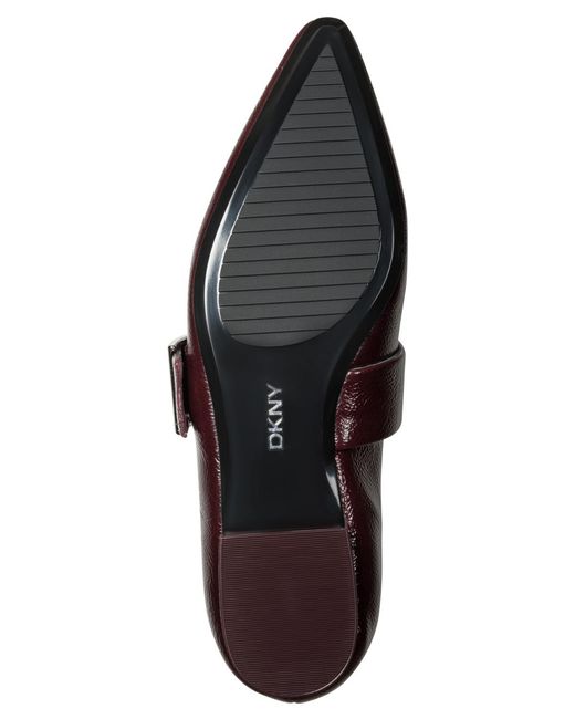 DKNY Brown Cormic Pointed Toe Buckle Flats