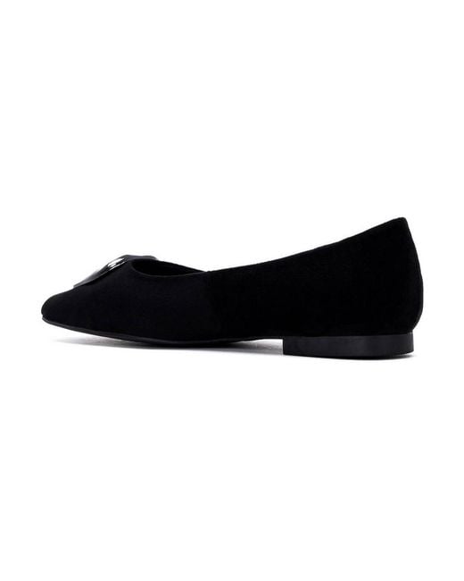 Xti Black Suede Ballet Flats