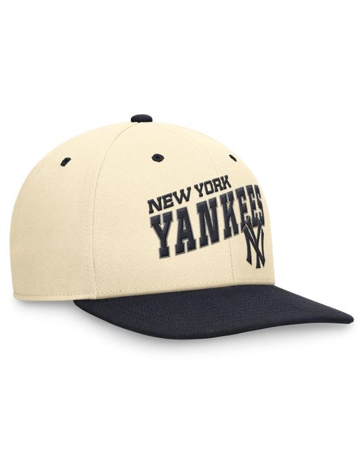 Nike Natural Navy/white New York Yankees Evergreen Two-tone Snapback Hat for men