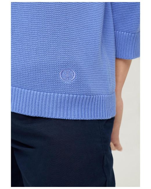 Olsen Blue Solid V-neck Cardigan