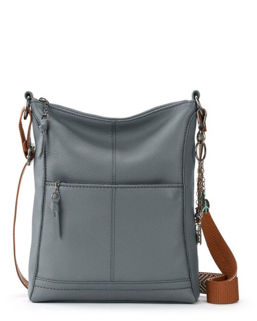 The Sak Lucia Leather Crossbody Bag in Dusty Blue (Gray) Lyst