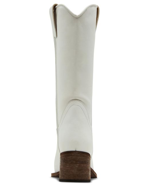 Steve Madden White Albany Western Cowboy Boots