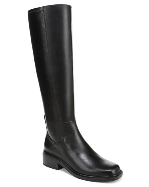 Franco Sarto Black Gisella Round Toe Zip Tall Boots