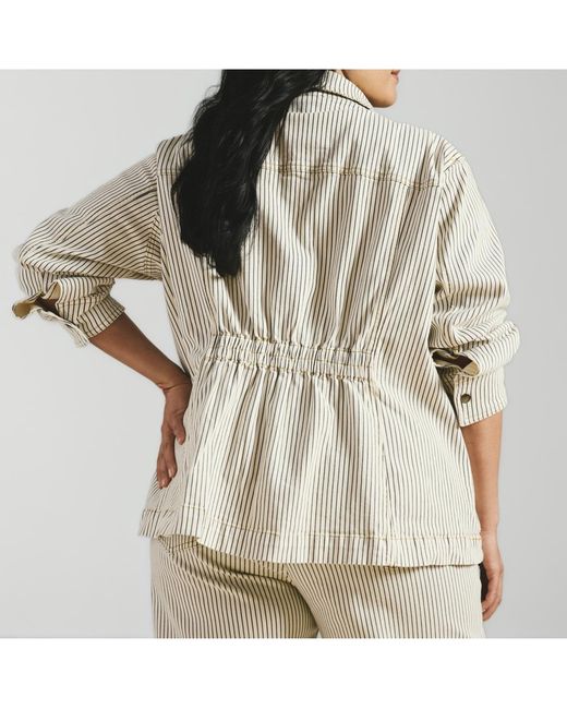 UNIVERSAL STANDARD Natural Plus Size Denim Utility Jacket