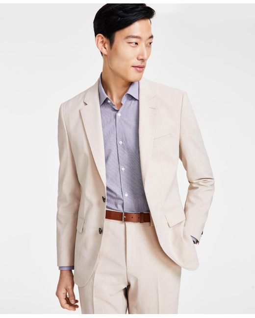 HUGO White By Boss Modern-fit Suit Jacket for men