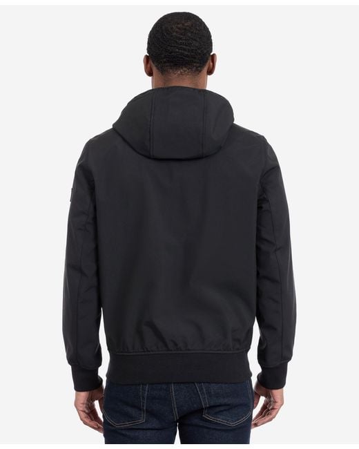 Tommy Hilfiger Blue Hooded Softshell Jacket for men
