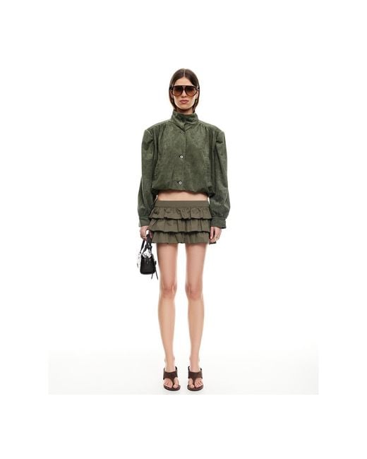 Lioness Green Luminous High Neck Jacket