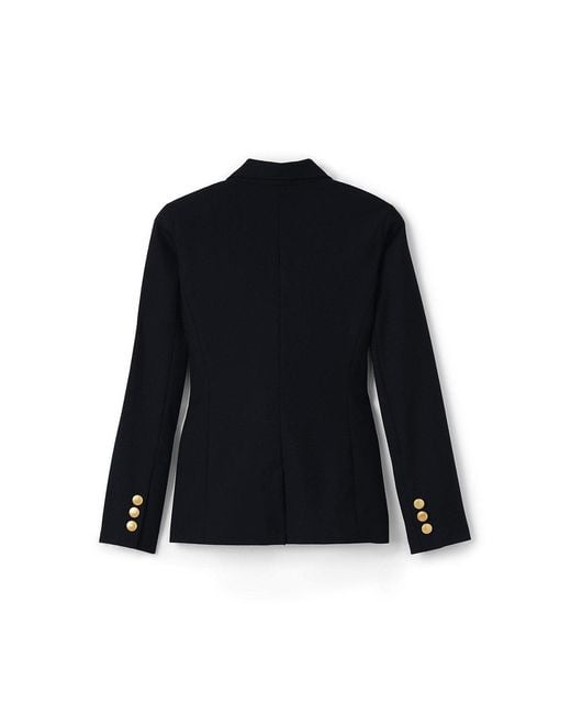 Lands' End Black Hopsack Blazer