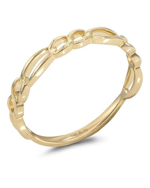 DEVATA Metallic Figaro Link Ring
