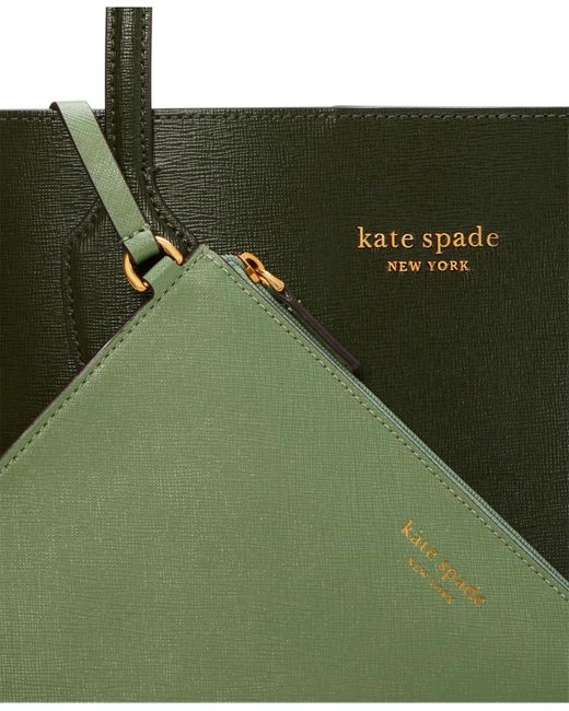 Kate Spade Bleecker Saffiano Leather Large Tote in Green | Lyst