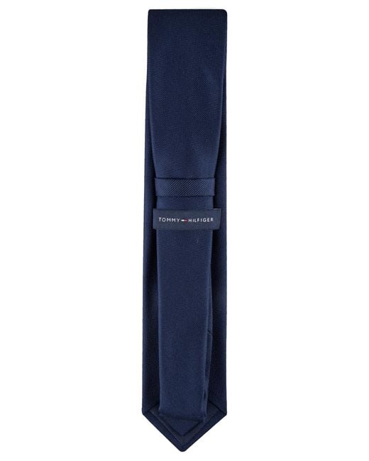 Tommy Hilfiger Blue Oxford Solid Tie for men