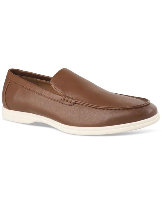 Alfani Brown Porter Faux Leather Loafer for men