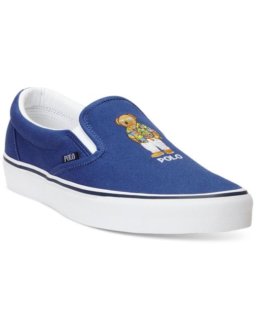 Polo Ralph Lauren Blue Keaton Polo Bear Slip-on Sneaker for men