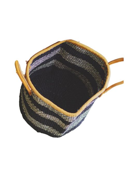 Sawa Sawa Black Balance Flow Handmade Sisal Straw Basket Tote