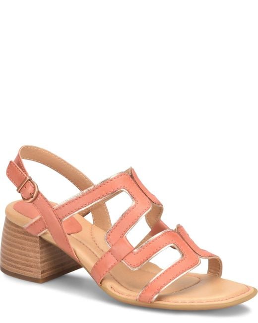 Born Brown Sofia Square Toe Sandals