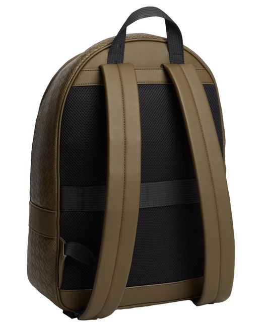 Tommy Hilfiger Green Embossed Flag Backpack for men