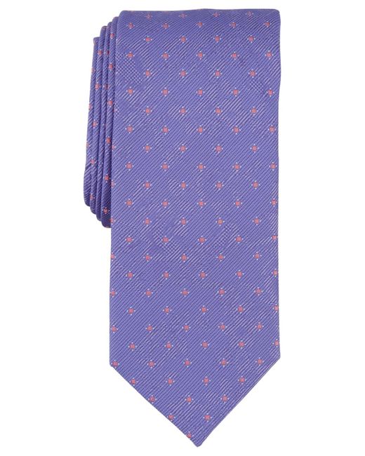 Tallia Purple Sheldon Mini-square Tie for men