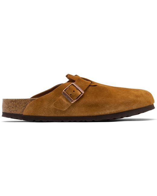Birkenstock Brown Boston Soft Footbed Suede Leather Clogs From Finish Line for men