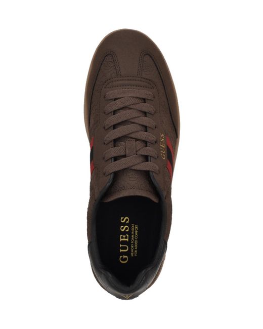 Guess Brown Kloane T-toe Fashion Lace Up Sneakers for men