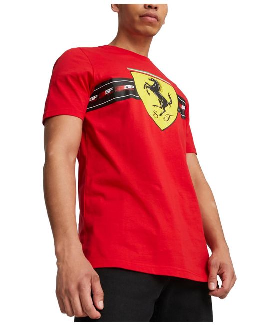 PUMA Ferrari Race Heritage Big Shield T shirt in Red for Men Lyst