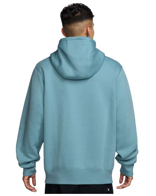 Nike Blue Club Pullover Fleece Logo Hoodie for men