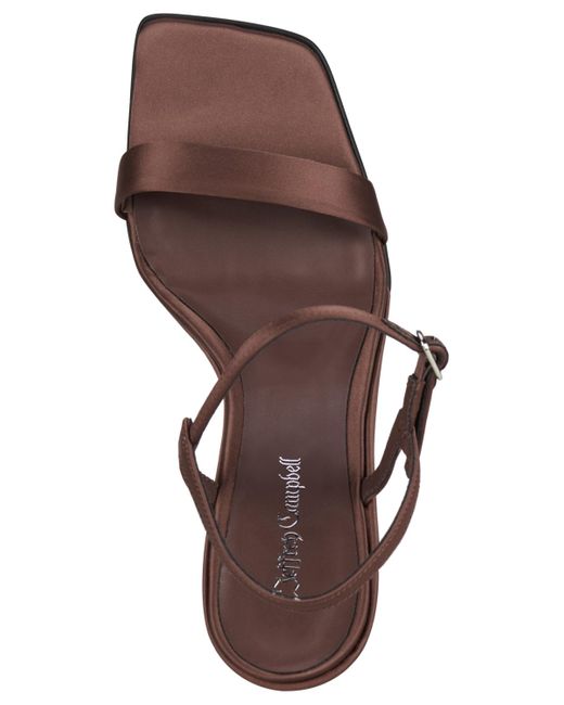 Jeffrey Campbell Brown Kassandra Sculpted Two-piece Wedge Sandals