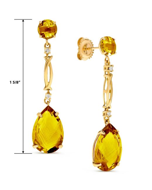 Macy's Yellow Drop Earrings (6-1/2 Ct. T.w.