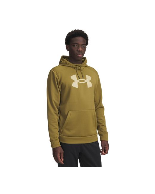 Under Armour Green Big Logo Hooded Sweatshirt for men