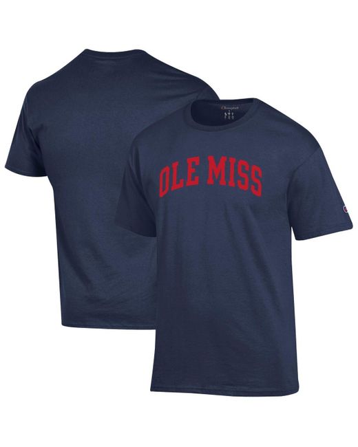 Champion Blue Ole Miss Rebels Basic Arch T-shirt for men