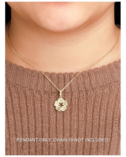 DEVATA Metallic Clover Heart Pendant