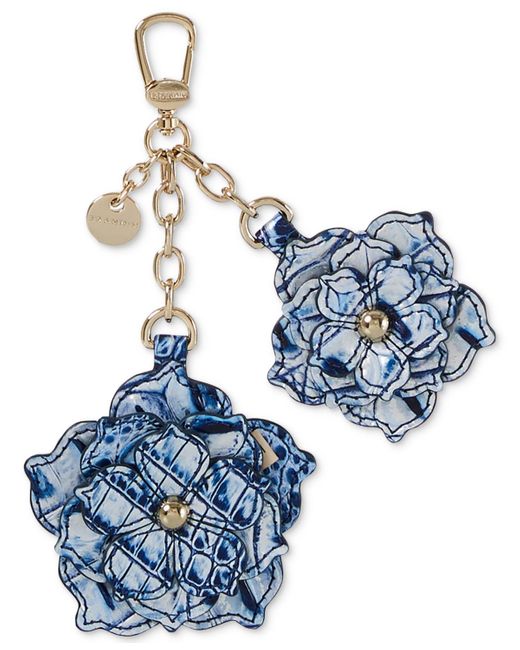 Brahmin Blue Flower Duo Leather Accessories
