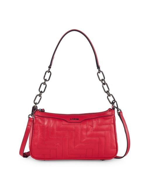 Lodis Signature Quilt Top Zip Crossbody Bag in Red Lyst