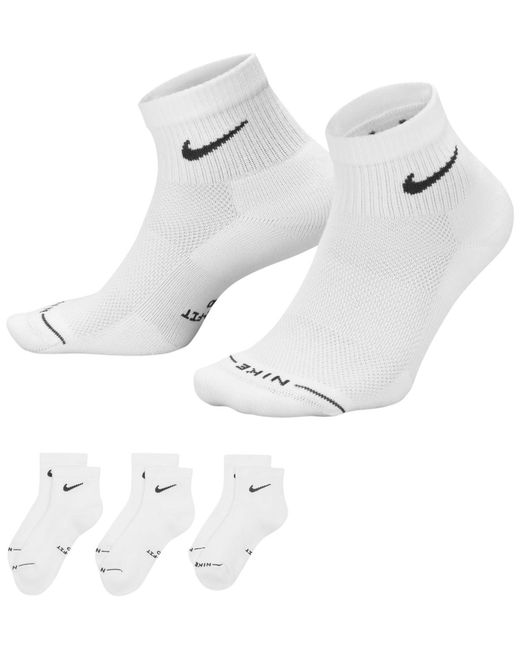 Nike White Everyday Elevated Ankle Socks for men