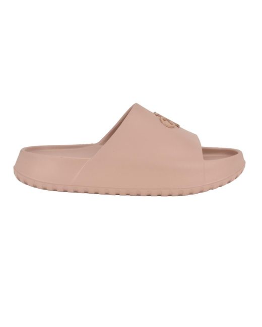 Calvin Klein Pink Nanzey Logo Pool Slide Sandals
