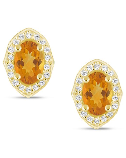 Macy's Metallic Gemstone And Diamond ((1/5 Ct. T.w.