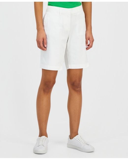 Nautica White Jeans Riviera Solid Shorts