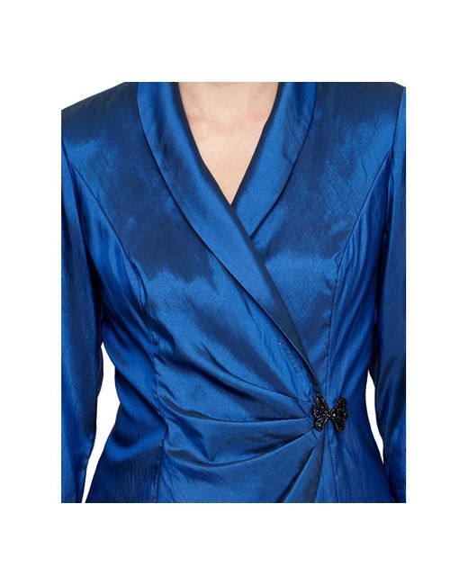 Alex Evenings Blue Collar And Decorative Top