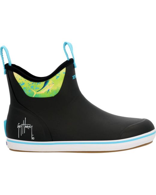 XtraTuf Black Guy Harvey Ankle Deck Boot