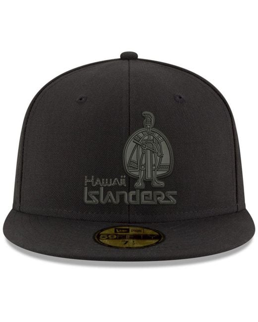 KTZ Hawaii Islanders Customs 59fifty Fitted Cap in Black for Men
