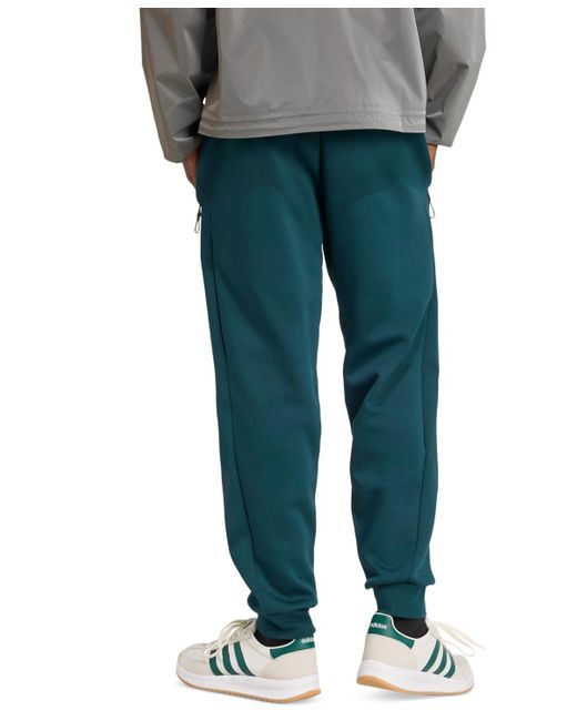 Adidas Green Z.n.e. Elastic Drawstring Logo Track Pants for men