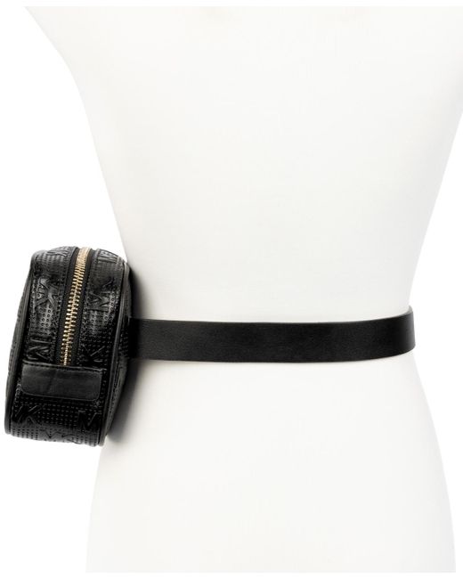 Michael Kors Black Michael Mk Embossed Fanny Pack